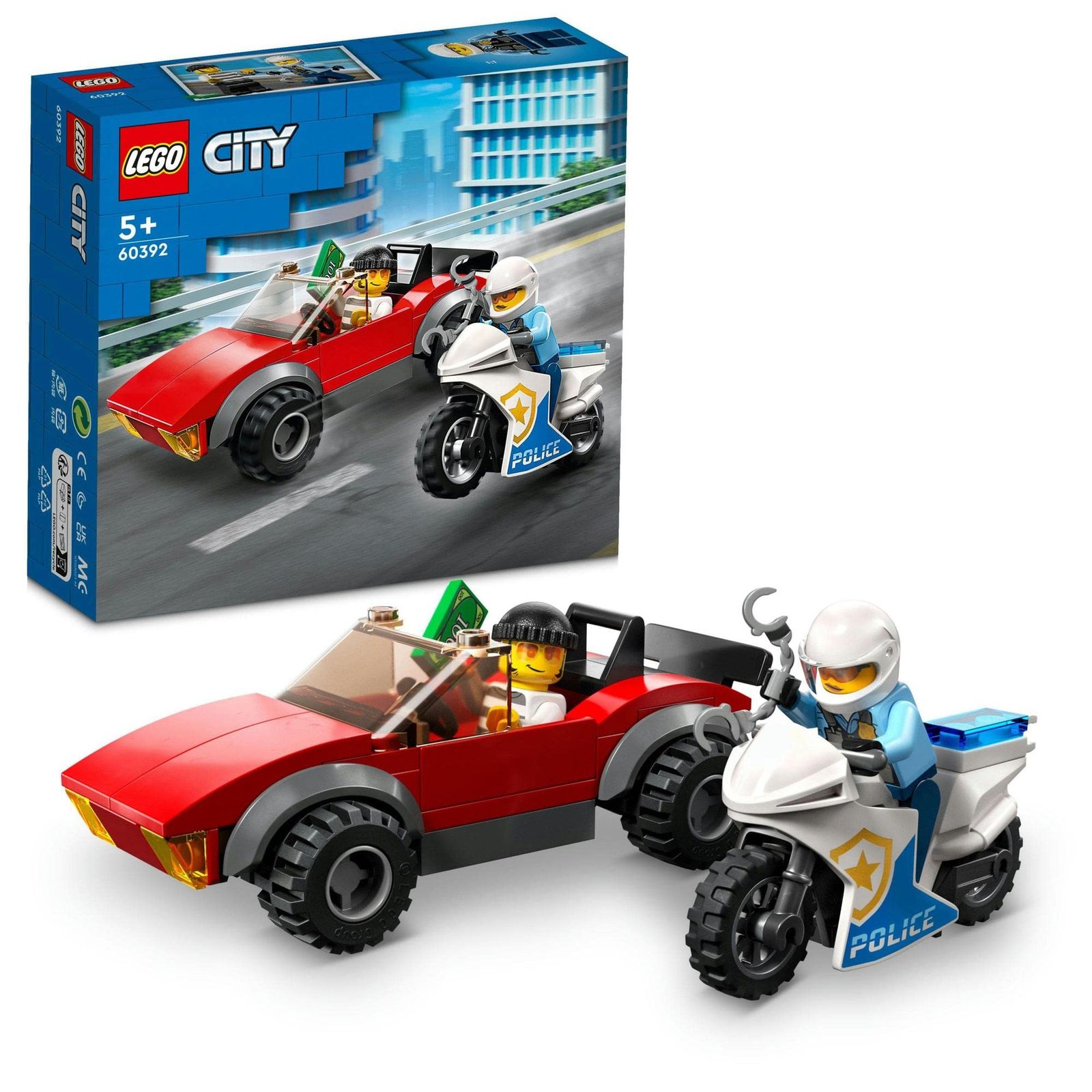 【超激得，豊富な】 レゴ(LEGO) シティ ポリスバイクチェイス おもちゃ 玩具 プレゼント 誕生日 ブロック 知育 クリスマス 男の子 女の子 子供 5歳 6歳 7歳 8歳 乗り物 車 ミニカー パトカー 警察 60392 [ポリスバイク その他