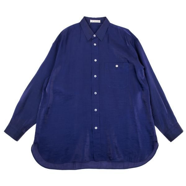 ISSEY MIYAKE MEN 青 プリーツ長袖シャツ イッセイミヤケ メンISSEY MIYAKE MEN グラデーションプリントプリーツ