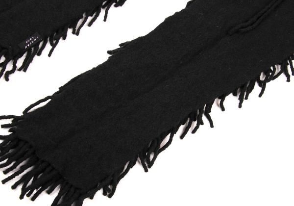 JURGEN LEHL ヨーガンレール マフラー ウール JURGEN LEHL フリンジ タッセル 無地 ストール マフラー ブルー