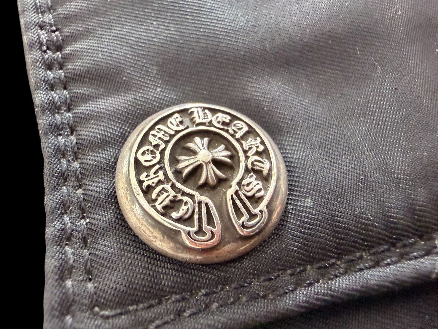 Chrome Heartsクロムハーツ ナイロン三つ折り 財布 鑑定済み