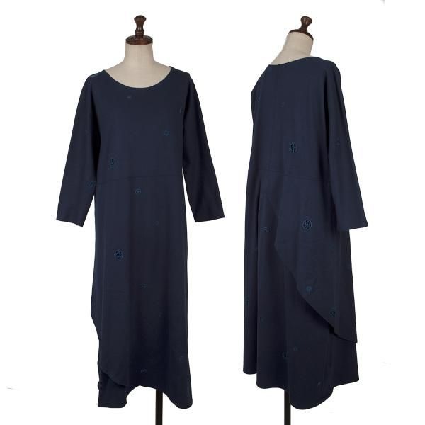 ヨーガンレールJURGEN LEHL コットンリネンサークル刺繍ラップカット