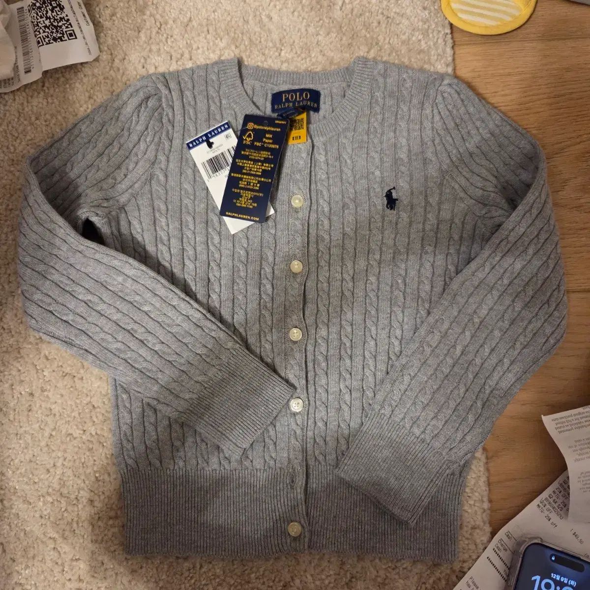 ポロ ラルフローレン ケーブル カーディガン 女の子 6 T 2 X