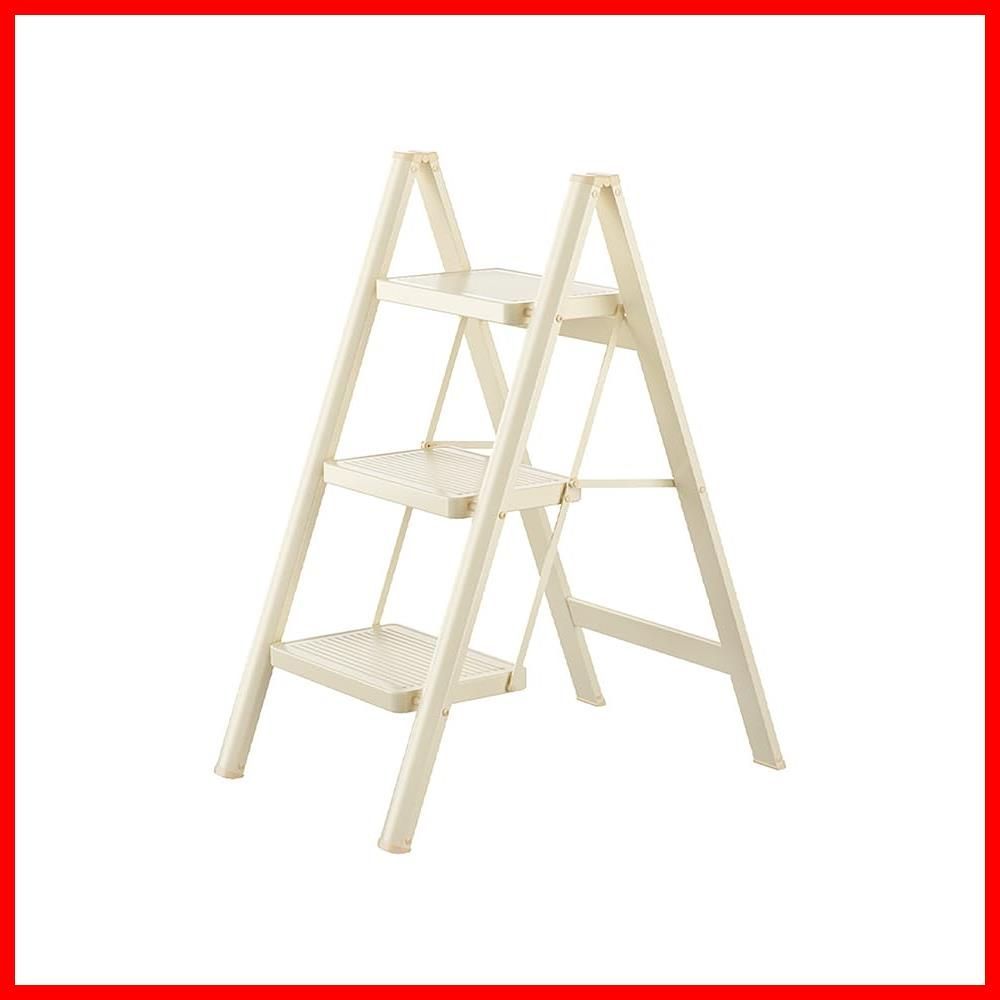 室内 清掃の容易さ ハシゴ重量5.5 KG 屋外 保管が簡単 コンパクト 150 KGに耐える 安全 大掃除 滑り止め付き 踏み台 おしゃれ 軽量 洗車 折り畳み 3段 脚立 Frezon