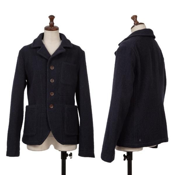 45rpm 45R ウールレザーボタンジャケット 紺1 - メルカリ