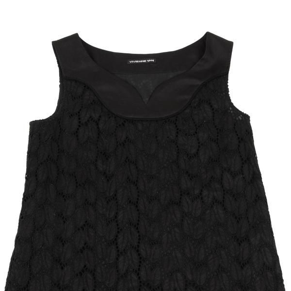 ヴィヴィアンタムVIVIENNE TAM コットンリーフレースノースリーブ