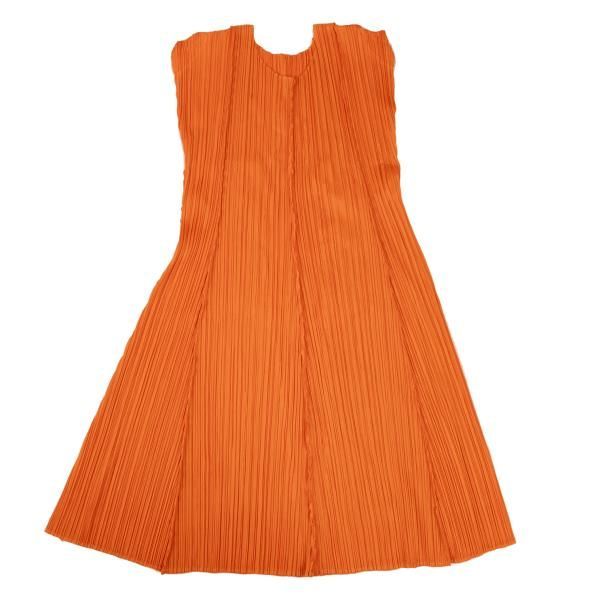 プリーツプリーズPLEATS PLEASE ピンキングカットノースリーブフレア