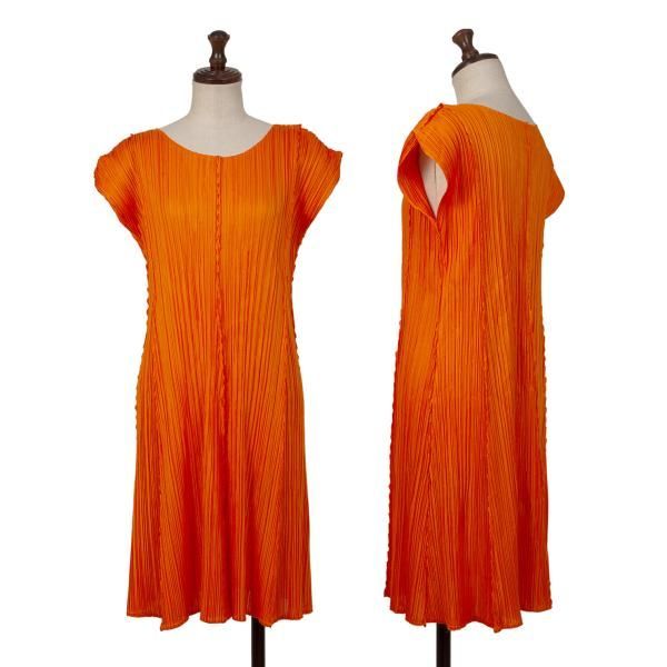 プリーツプリーズPLEATS PLEASE ピンキングカットノースリーブフレア