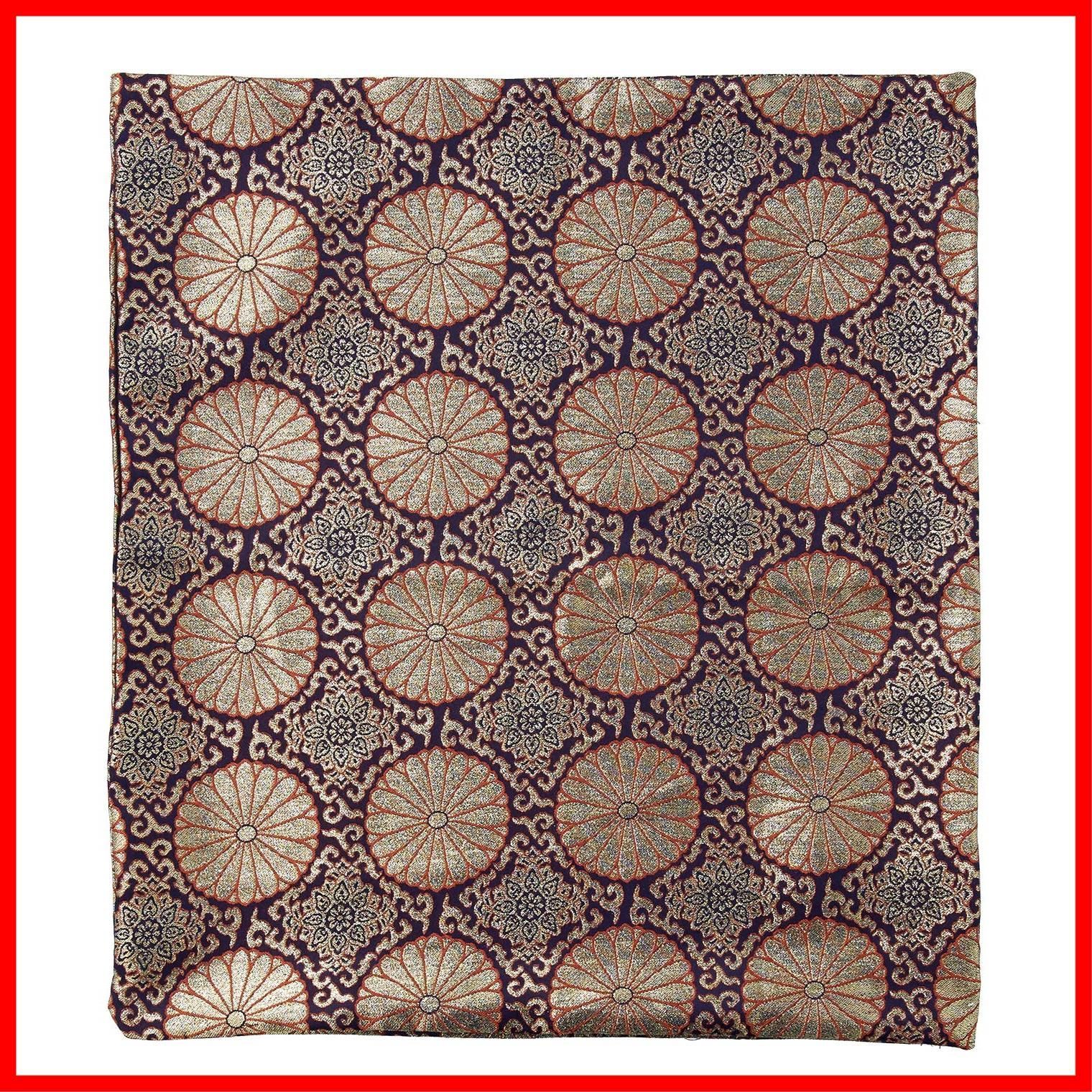 【特価セール】約59×63cm 座布団2枚入る法要座布団カバー 菊 339374 座布団カバー