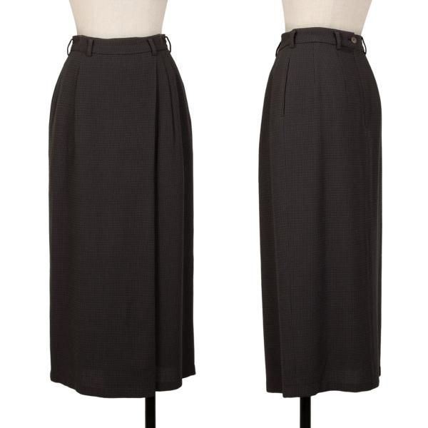 ヨーガンレールJURGEN LEHL ウールデザイン織りタックスカート