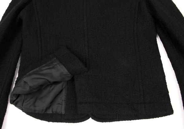 美品　トリコ　コムデギャルソン 90s 変形ノーカラー　ジャケット ブラック　M 美品 トリコ コムデギャルソン 90s 変形ノーカラー ジャケット