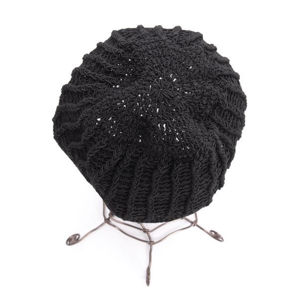 シャネルCHANEL デザイン編みニットキャップ 黒 - メルカリ