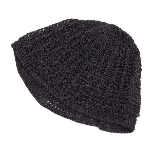 シャネルCHANEL デザイン編みニットキャップ 黒 - メルカリ