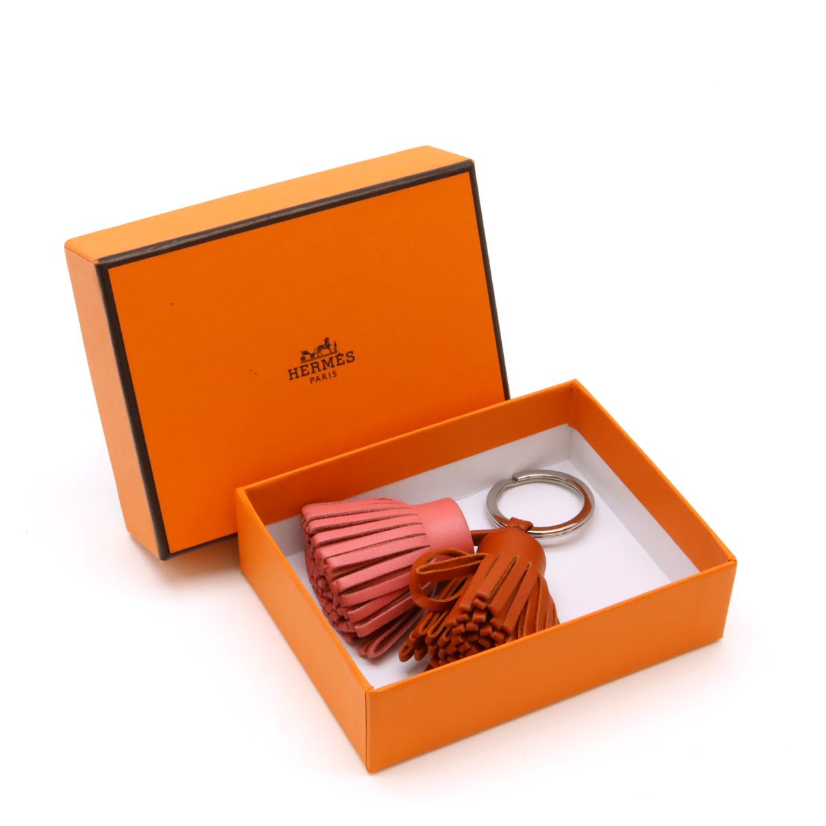 HERMES エルメス カルメン ウノドス キーリング キーホルダー フリンジ