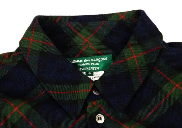 コムデギャルソン オムプリュス エヴァーグリーン バイアス刺繍シャツ SS コムデギャルソンオムプリュス エバーグリーン バイアスタータン
