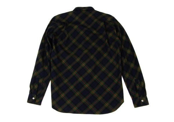 コムデギャルソン オムプリュス エヴァーグリーン バイアス刺繍シャツ SS コムデギャルソンオムプリュス エバーグリーン バイアスタータン