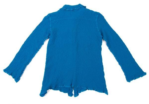 イッセイミヤケ ミーISSEY MIYAKE me カリフラワーシャツ ターコイズ