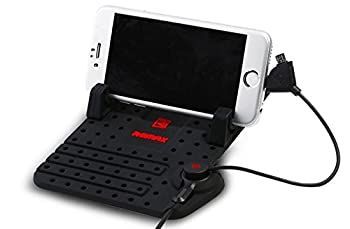 REMAX CAR HOLDER 超強力 粘着 滑り止めマット 充電 iphone 6 s plus ipad Andriod スマホ タブレット 対応 車載ホルダー ブラック