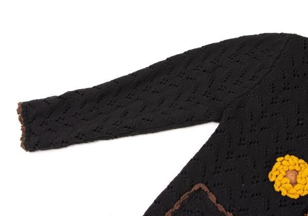 ピンクハウスPINK HOUSE フラワーコサージュ装飾針抜きニット