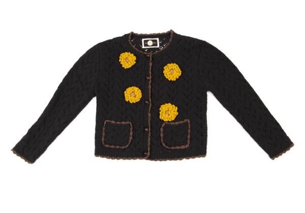 ピンクハウスPINK HOUSE フラワーコサージュ装飾針抜きニット