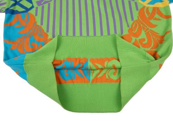 ジャンニヴェルサーチGIANNI VERSACE ジャガードニットセーター マルチ