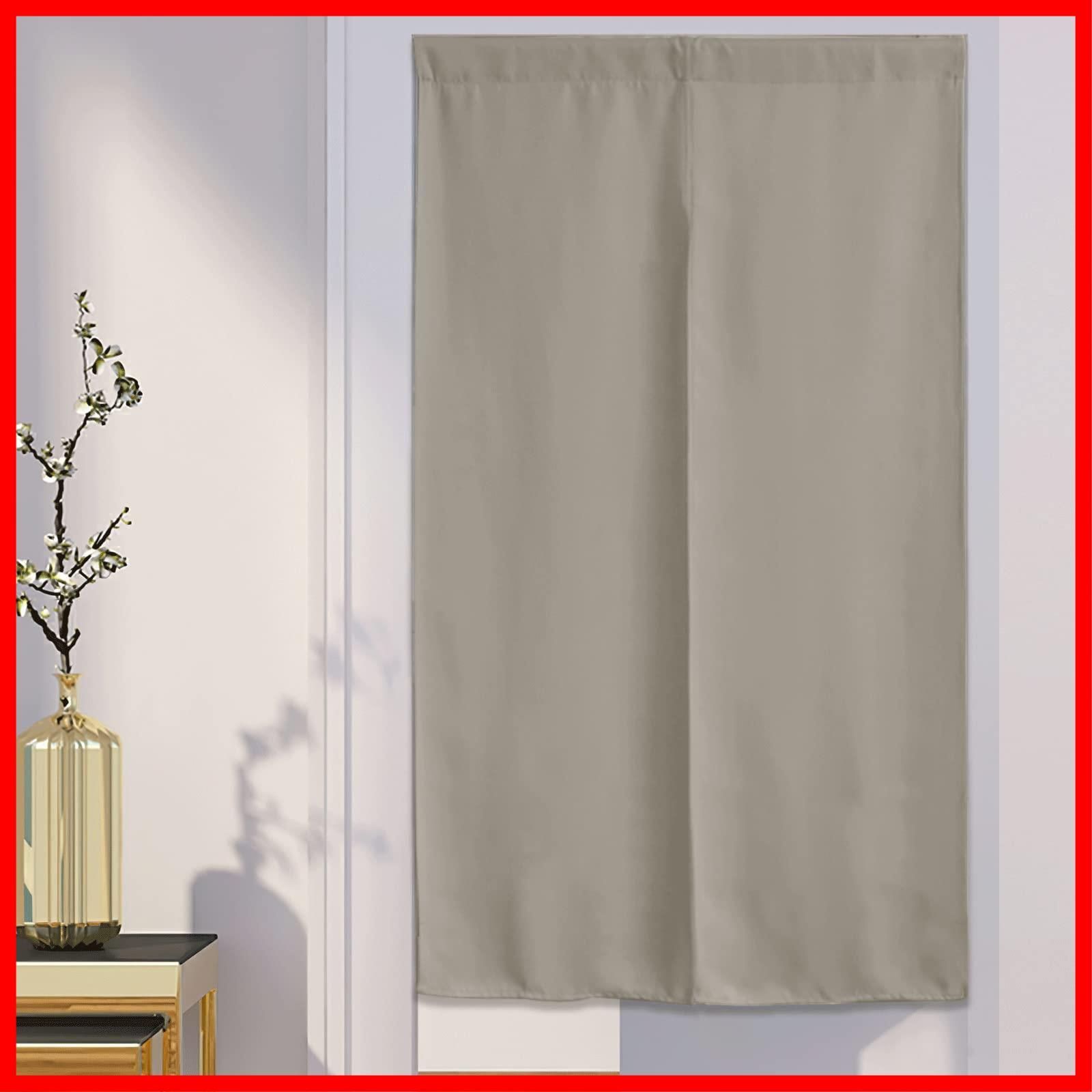 特価セール】亜麻色 幅72x丈170cm 入り口 玄関 暖簾 ロング 和風