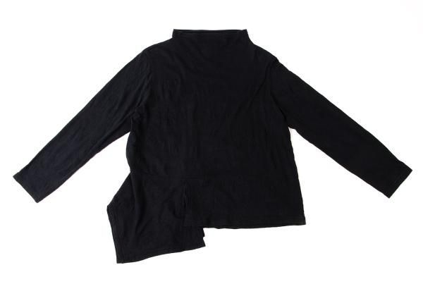 センソユニコ　慈雨　ストレッチワッシャードット はおり　ブラック センソユニコSENSOUNICO 慈雨 ワッシャー加工スリットカットソー 黒40