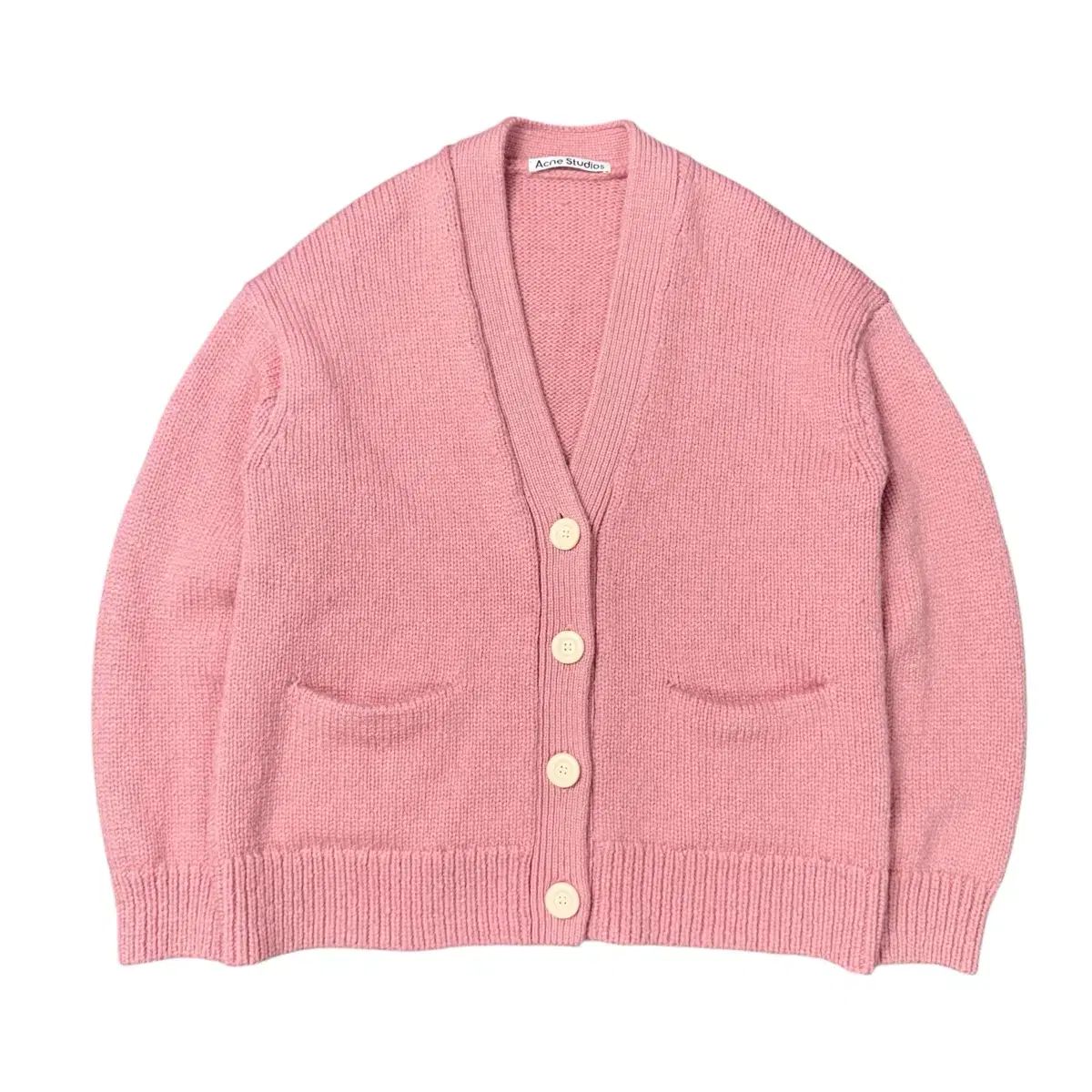 XXS Acne Studios アクネストゥディオズ オーバーサイズ ウールブレンド カーディガン ピンク