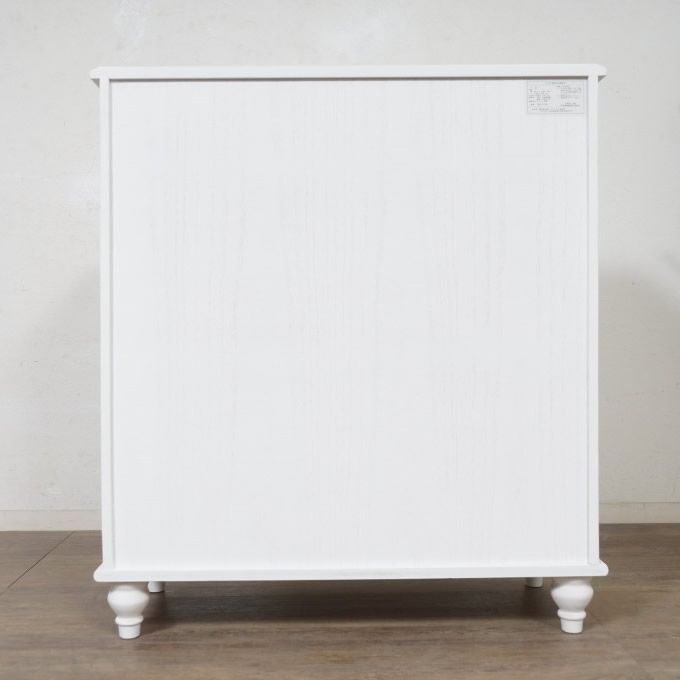 わすれなぐさ　白家具　ヨーロピアン調　チェスト　5段7杯　幅80ｃｍ 送料無料！ E 新品・未使用 【新品・未使用】 白家具 ヨーロピアン調