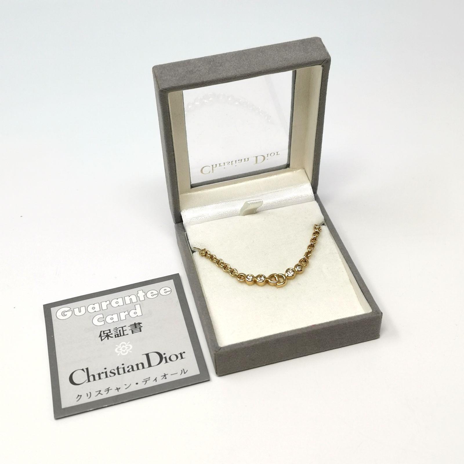 Christian Dior ゴールド CD　ロゴ　ネックレス　箱　保証書付き Christian Dior ゴールド CD ロゴ ネックレス 箱 保証書付き アクセサリー