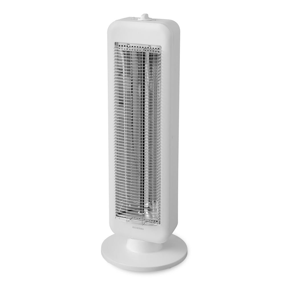 アイリスオーヤマ 電気ストーブ ヒーター 高さ型 首振り70度 転倒時電源OFF 400 W 800 2段階切替 ブラックコートヒーター IESB-S ホワイト