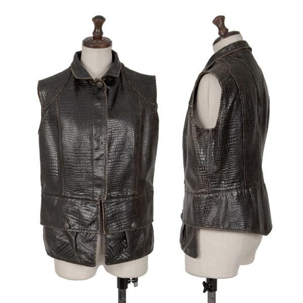 シャネルCHANEL ヴィンテージ加工フェイクレザーココマークボタン