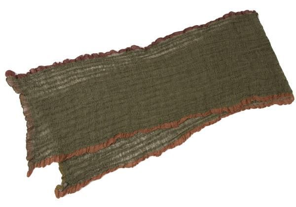 ヨーガンレール JURGEN LEHLビーズ付きストール グリーン系 ヨーガンレールJURGEN LEHL 配色切替ストール カーキ茶 - メルカリ