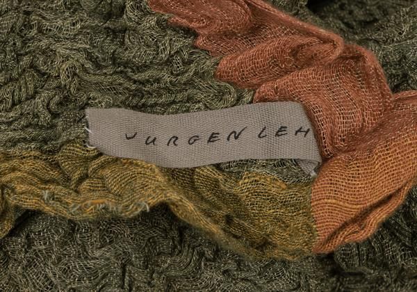 ヨーガンレールJURGEN LEHL 配色切替ストール カーキ茶 - メルカリ