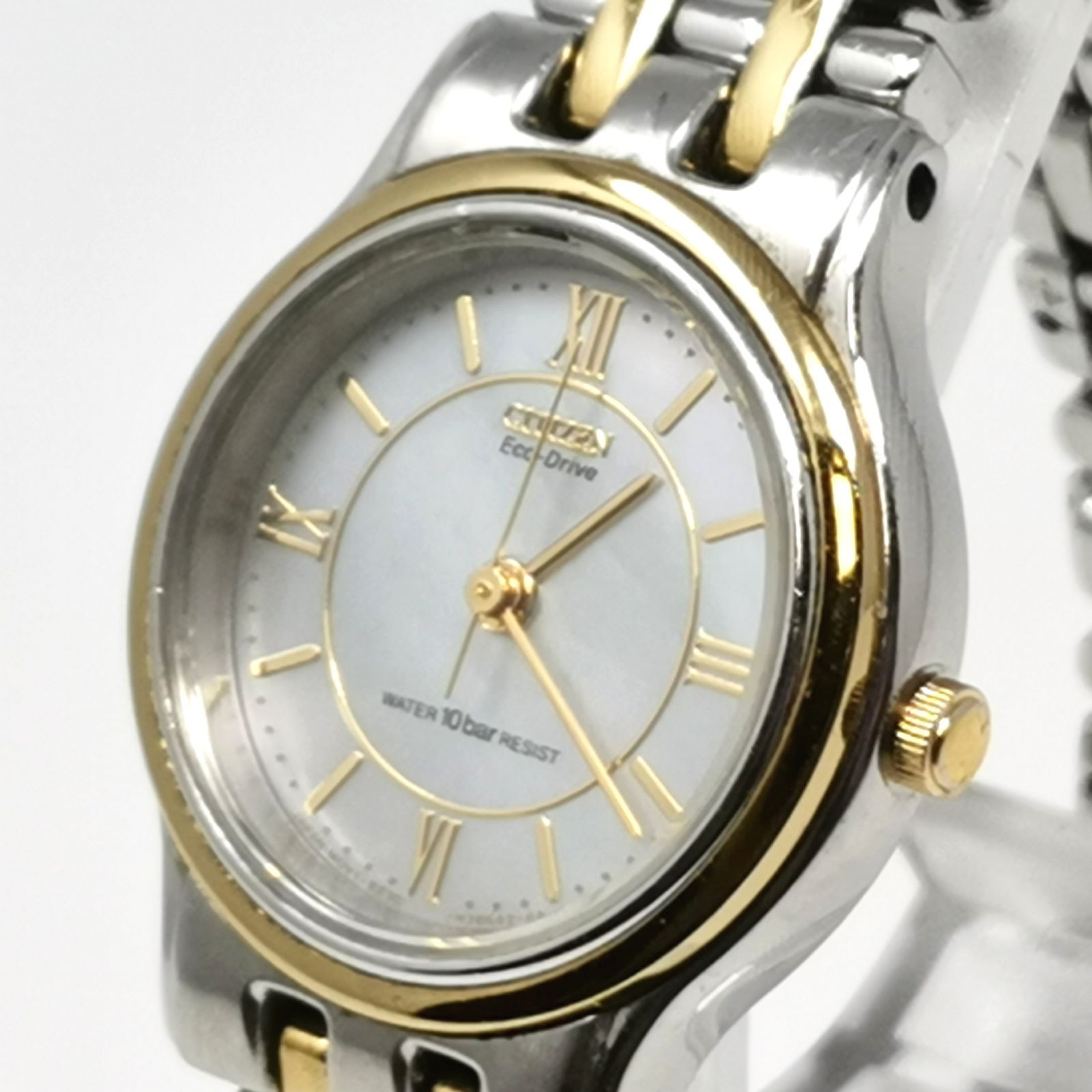 CITIZEN シチズン ソーラー B 230-H 22765 文字盤シルバー系 ラウンド ローマン レディース腕時計 稼働品 管理番号