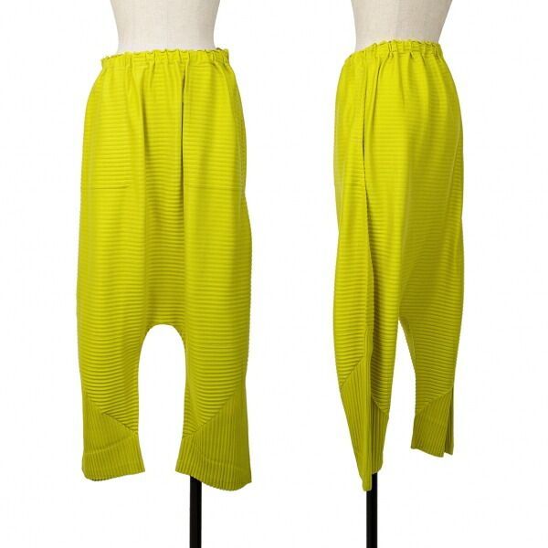 イッセイミヤケ ミーISSEY MIYAKE me プリーツサルエルパンツ 黄F
