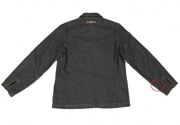 ピンクハウスPINK HOUSE ロゴ刺繍テーピングデニムジャケット 黒M