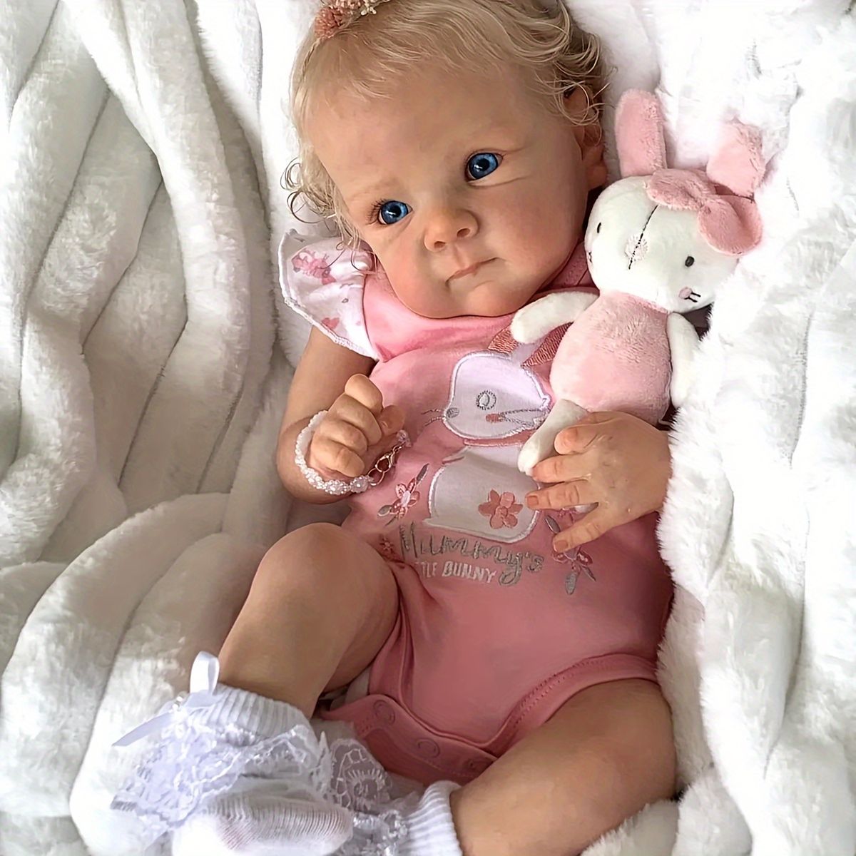 リアルな可愛さ】リボーンドール 45cm ピンク衣装＆ブロンドヘア