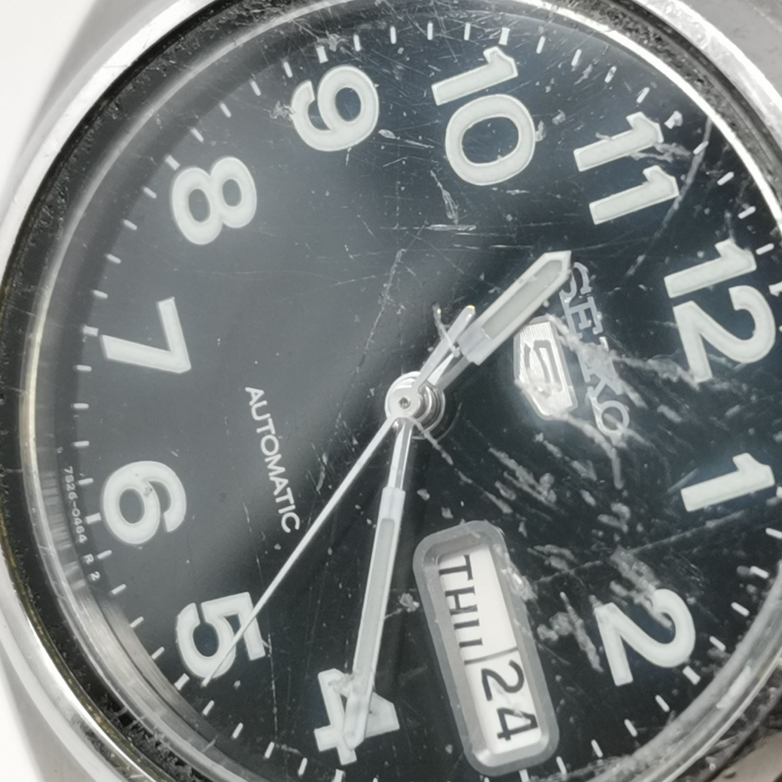 SEIKO セイコー 5 7S26-3180 自動巻 メンズ腕時計 文字盤黒 稼働品 