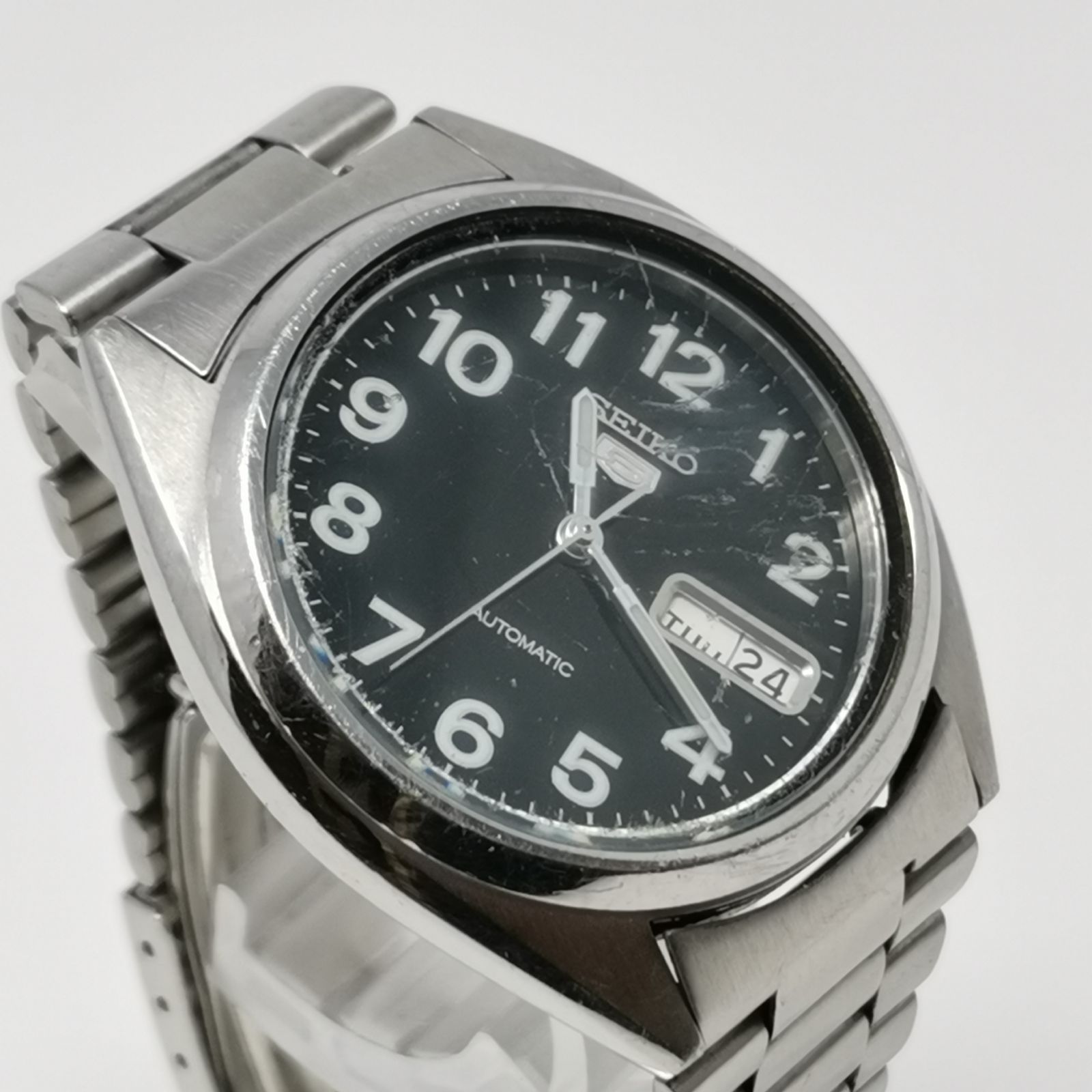 SEIKO セイコー 5 7S26-3180 自動巻 メンズ腕時計 文字盤黒 稼働品
