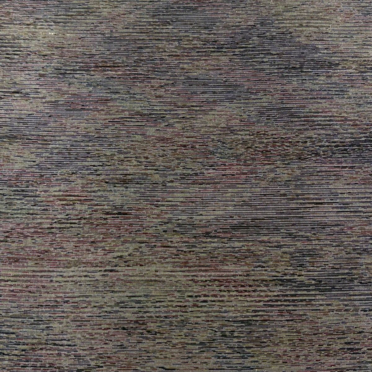 反物 秀品 大島紬 証紙 縞 霞 灰茶 正絹