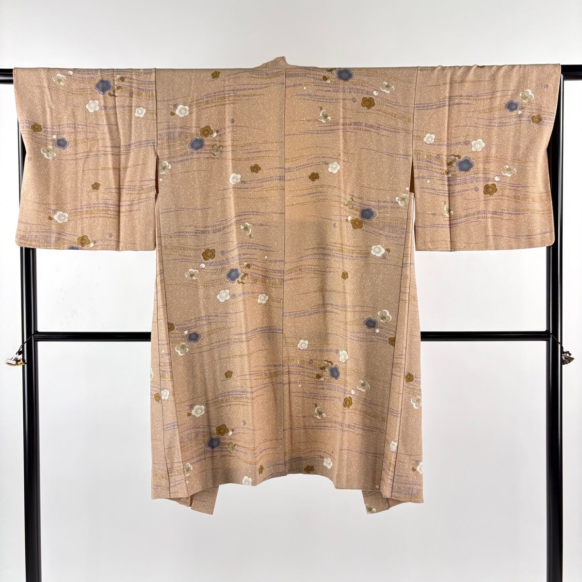 羽織 身丈104.5 cm 裄丈67.5 L 梅 霞 薄茶色 正絹