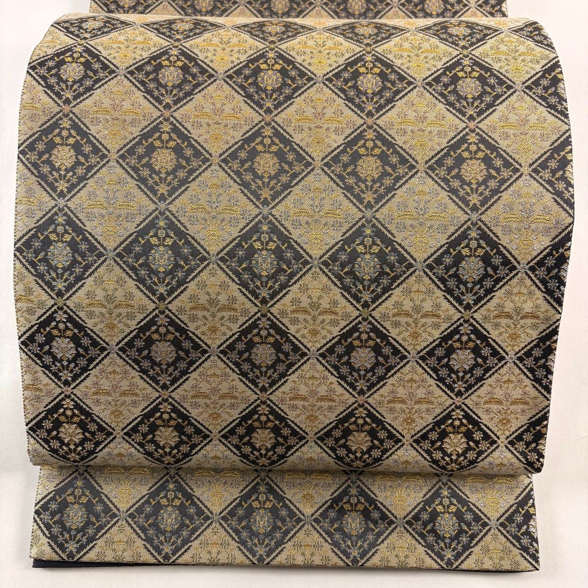 ＊将監＊袋帯 正絹 箔屋清兵衛 草木染め 五葉松 濃いグレージュ 極美品 将監＊袋帯 正絹 箔屋清兵衛 草木染め 五葉松 濃いグレージュ 極美品