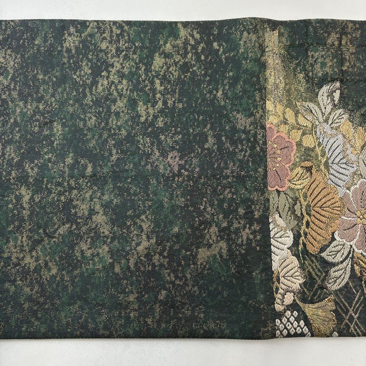 美品】 袋帯 秀品 草花 松 金糸 金彩 深緑 六通 正絹 【中古】 - メルカリ