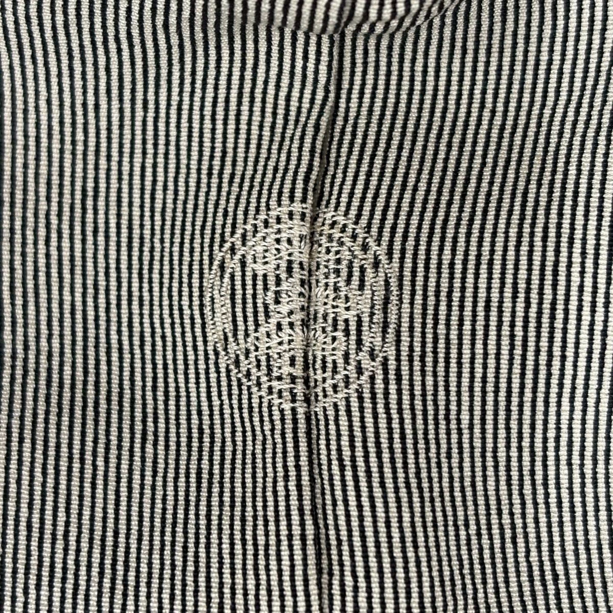 江戸小紋 身丈163cm 裄丈66cm M 袷 落款 万筋 灰色 正絹 秀品 一つ紋