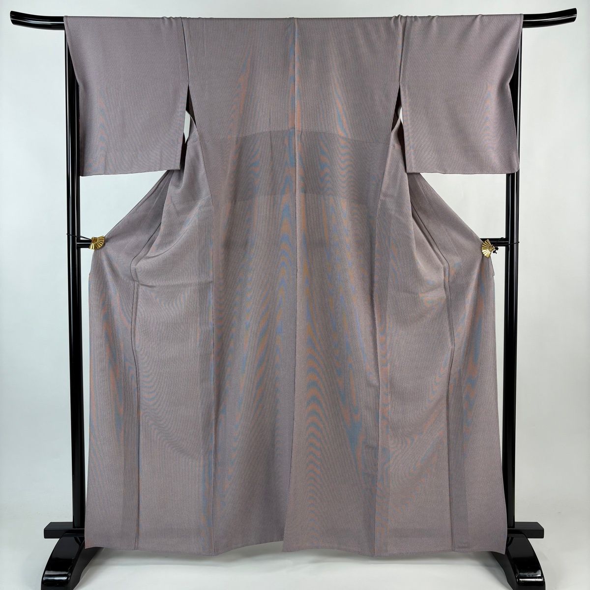 江戸小紋 身丈164 cm 裄丈67 M 単衣 万筋 紫 正絹 秀品