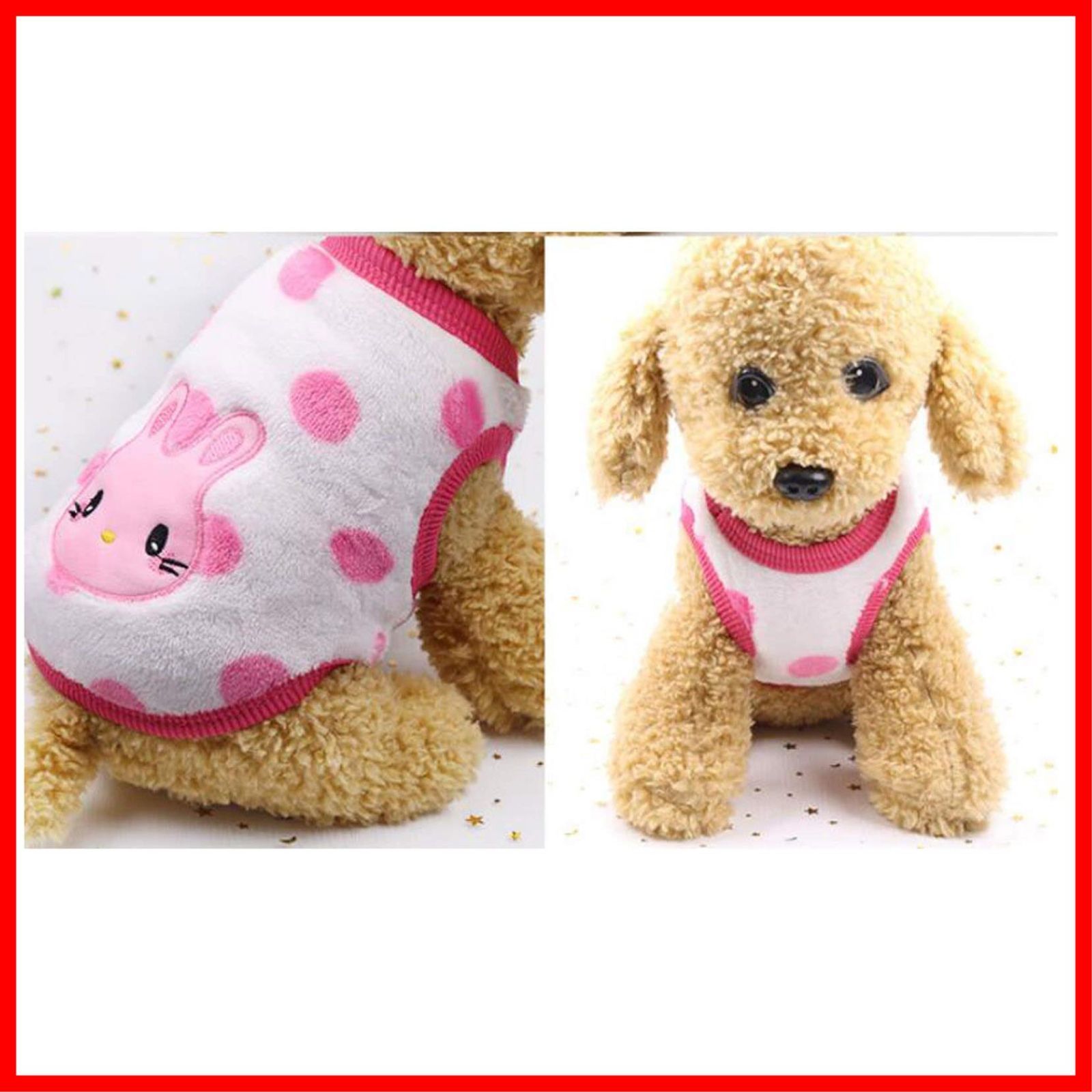 ペット服 犬服 Tシャツ 秋冬服 ドッグウェア サンゴフリース 防寒コート 特価商品】ふく福 可愛い ペット犬服 Tシャツ 秋冬衣装 柔らかい