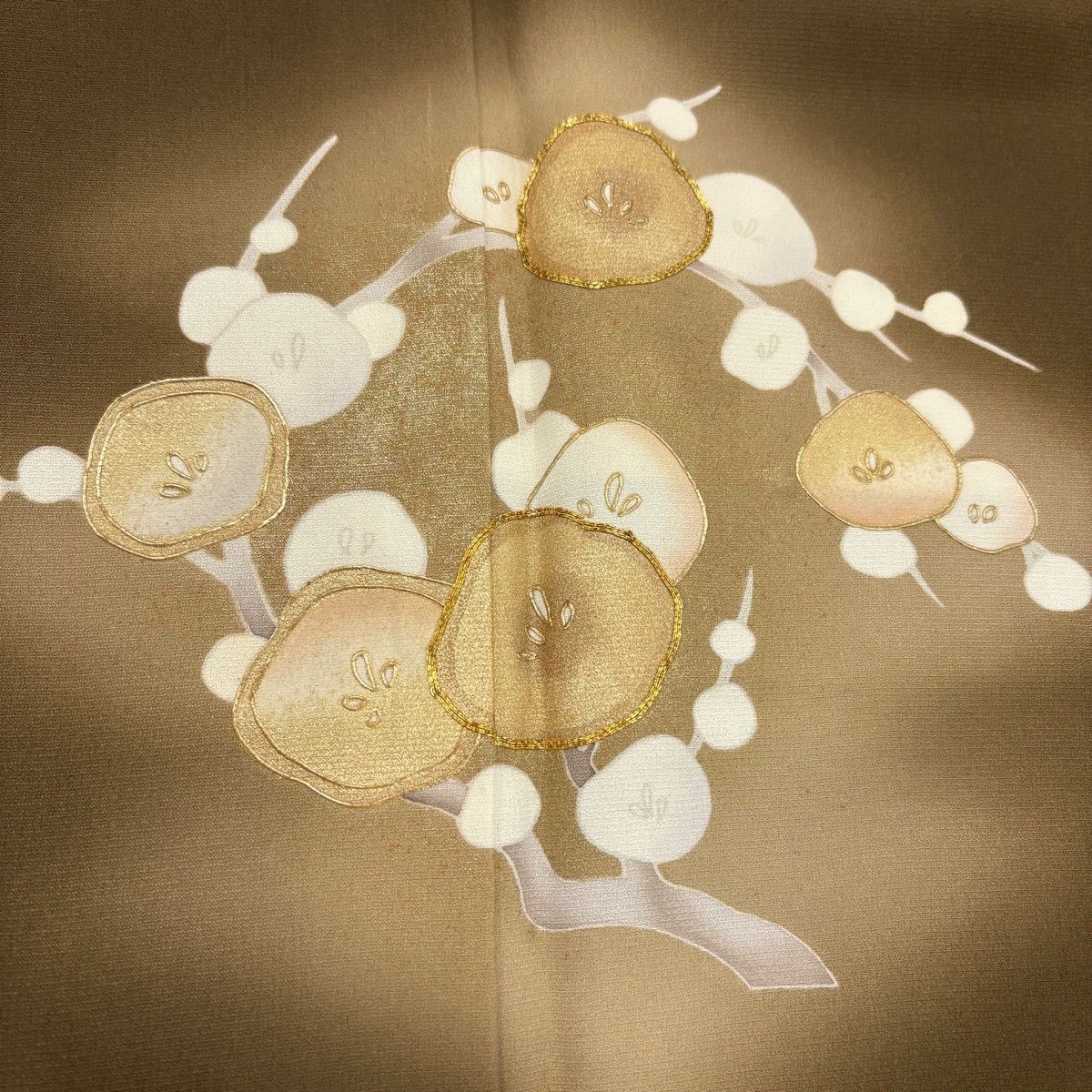 美品 色留袖 藍鼠 笹 松 梅 花丸文 金彩加工 身丈159cm お洒落