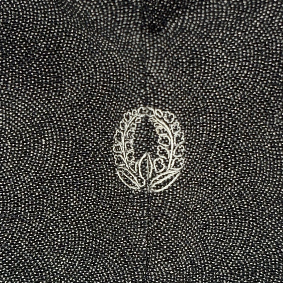  江戸小紋 身丈156 5 cm 裄丈68 L 袷 正三郎 落款 鮫 黒灰 正絹 小紋 着物