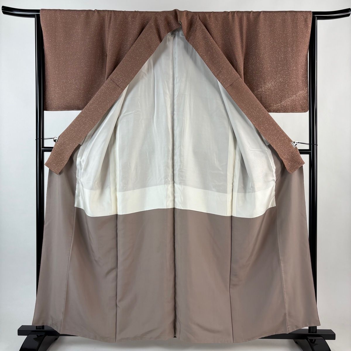 付下げ 身丈160cm 裄丈65cm M 袷 花井幸子 落款 幾何学模様 染分け 薄