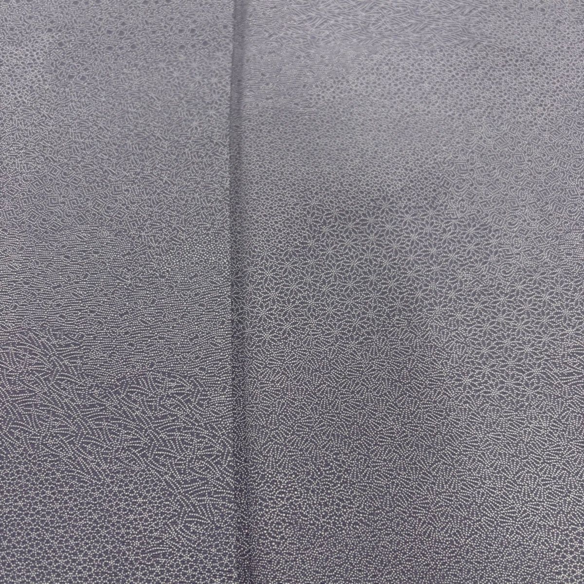 江戸小紋 身丈157cm 裄丈62.5cm S 袷 菊 寄せ柄 灰紫 正絹 名品 【中古